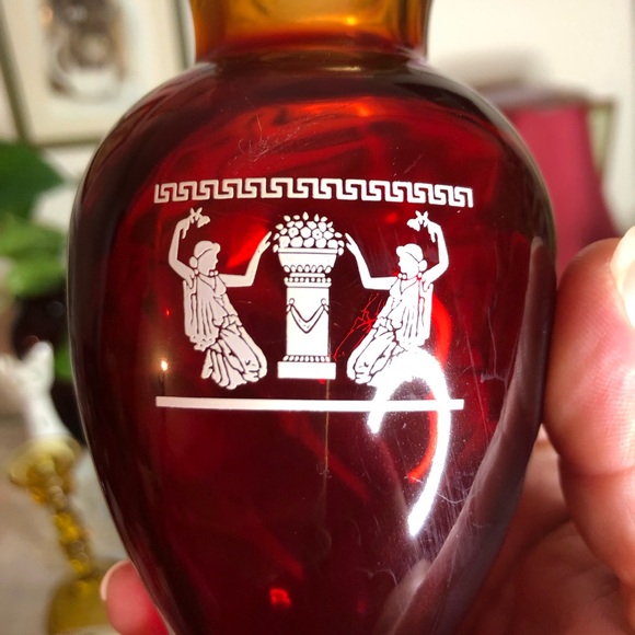 Amberina small glass vase - Picture 4 of 6